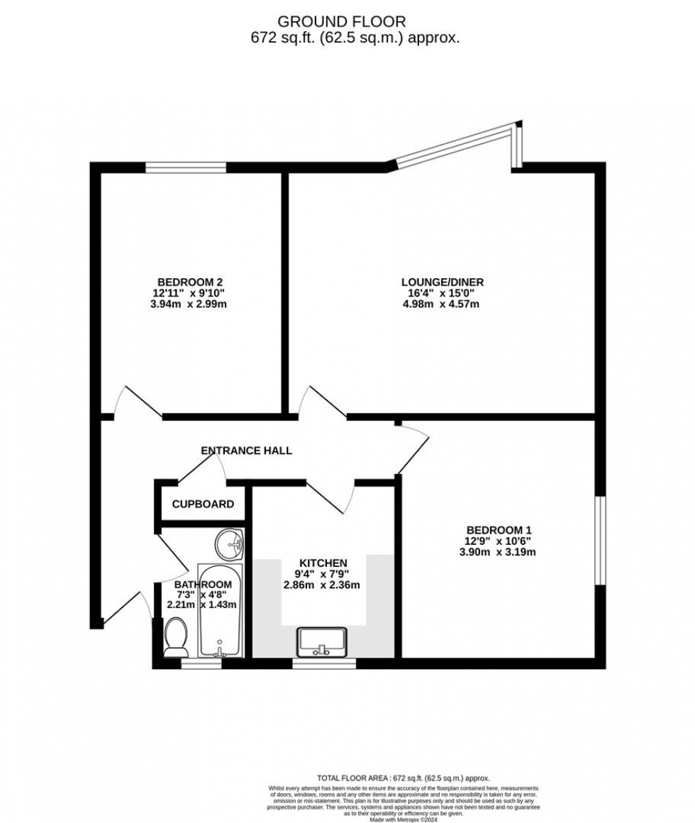 Floorplan for Fairmead Court, Forest Avenue, Chingford